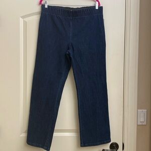 Soft Surroundings Pull-On Denim Jeans Women’s LP Elastic Waist classic Simple